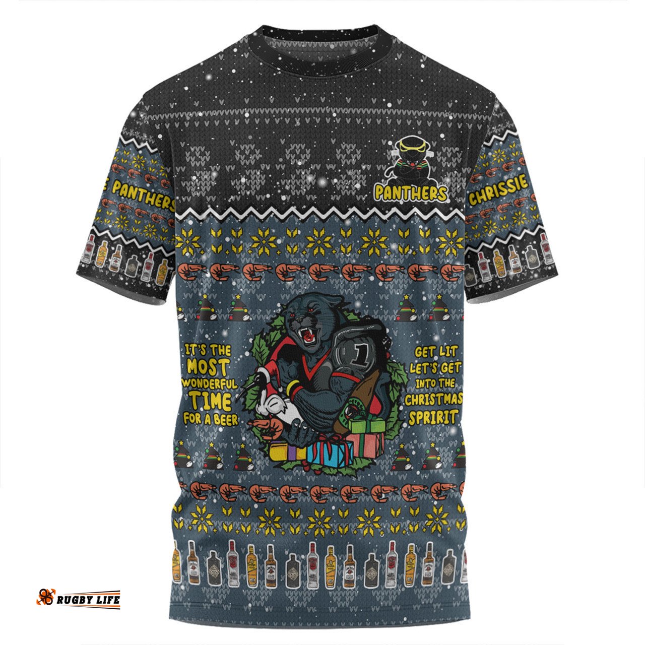 Amazing Aussie Penrith Panthers Christmas Custom Aussie Chrissie Spirit  T-shirt