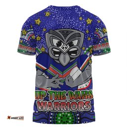 Amazing Aussie New Zealand Warriors Custom Custom With Aboriginal Inspired Style Of Dot Painting Patterns  T-shirt