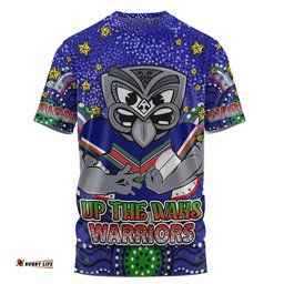 Amazing Aussie New Zealand Warriors Custom Custom With Aboriginal Inspired Style Of Dot Painting Patterns  T-shirt