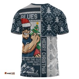 Amazing Aussie Carlton Merry Christmas Knit Style Festive Spirit T-shirt
