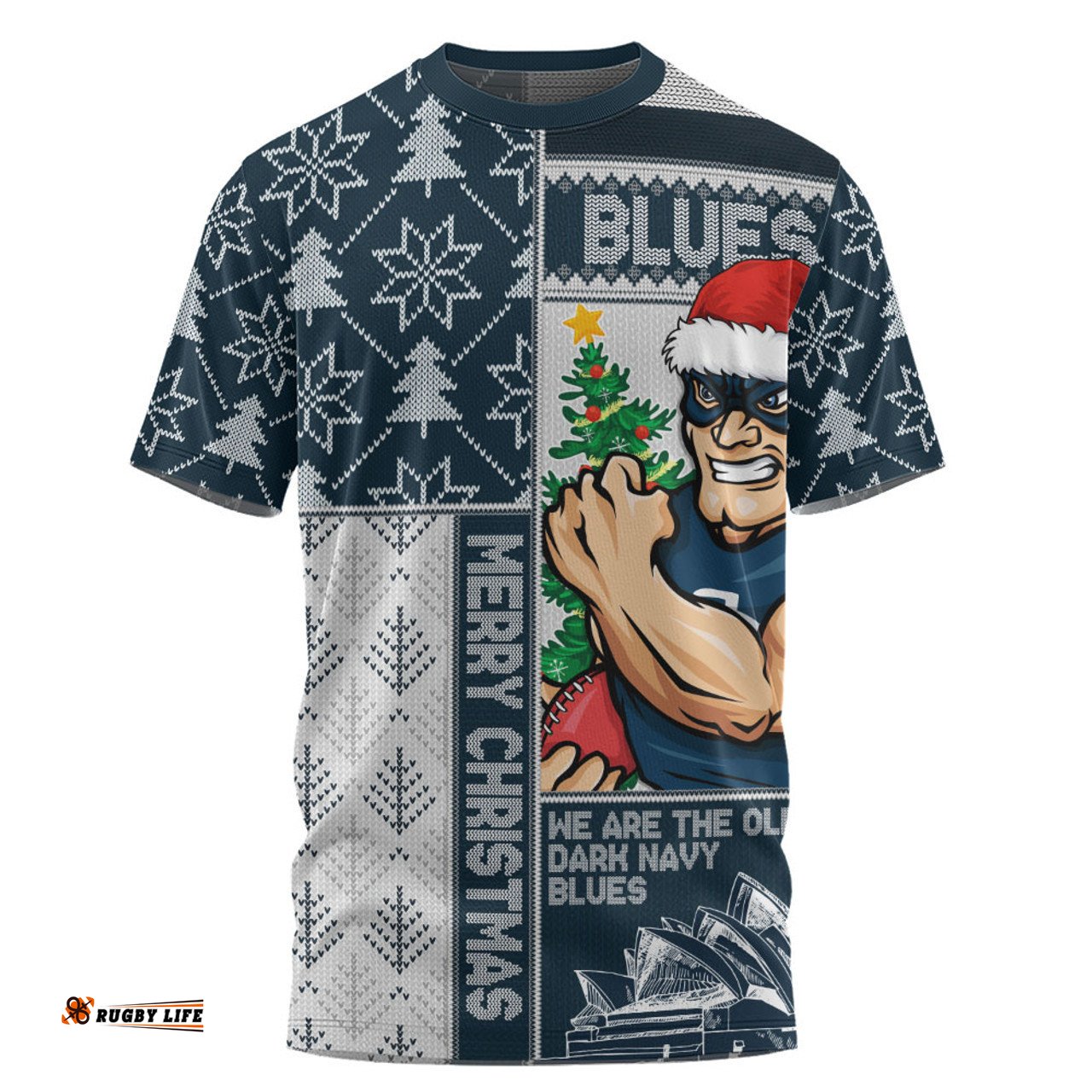 Amazing Aussie Carlton Merry Christmas Knit Style Festive Spirit T-shirt