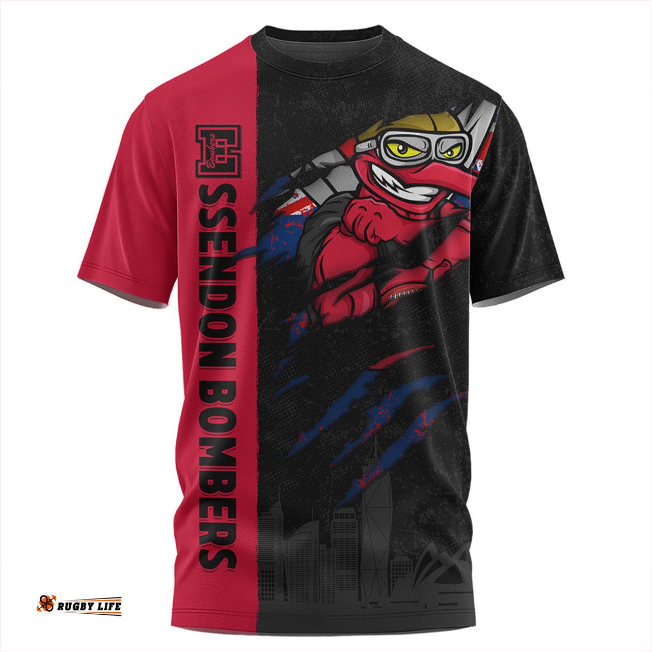 Amazing Aussie Essendon Burning Passion Of Power Scratch Style T-shirt
