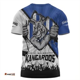 Amazing Aussie North Melbourne Breaking Through Fan Design T-shirt