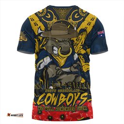 Amazing Aussie North Queensland Cowboys Ripped Legacy Of The Game The ANZAC Spirit Lives On T-shirt