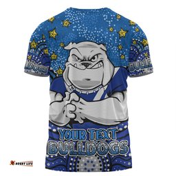 Amazing Aussie Canterbury Bankstown Bulldogs Custom Custom With Aboriginal Inspired Style Of Dot Painting Patterns  T-shirt