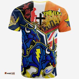 Amazing Aussie North Queensland Cowboys Custom Remembrance Cowboys Anzac Quote With Poppy And Rosemary  T-shirt