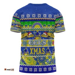 Amazing Aussie Parramatta Eels Christmas Aboriginal Custom Indigenous Knitted Ugly Xmas Style  T-shirt