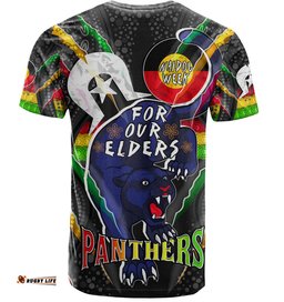 Amazing Aussie Penrith Panthers Naidoc Week Custom Penrith Panthers Naidoc Week For Our Elders Australian Indigenous Dot Art  T-shirt