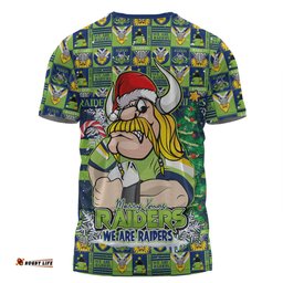 Amazing Aussie Canberra Raiders Merry Ugly Christmas Comic Style T-shirt