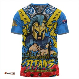 Amazing Aussie Gold Coast Titans Ripped Legacy Of The Game The ANZAC Spirit Lives On T-shirt