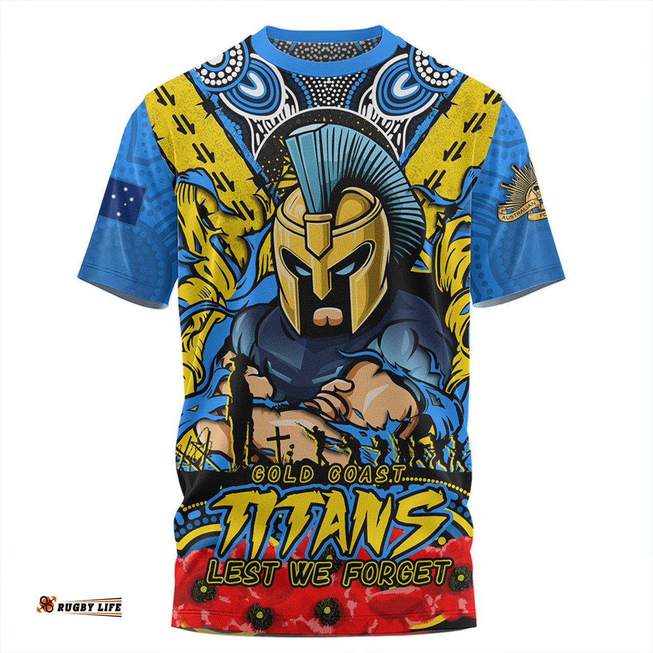 Amazing Aussie Gold Coast Titans Ripped Legacy Of The Game The ANZAC Spirit Lives On T-shirt