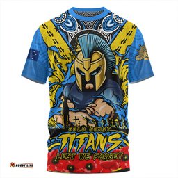 Amazing Aussie Gold Coast Titans Ripped Legacy Of The Game The ANZAC Spirit Lives On T-shirt