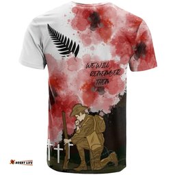 Amazing Aussie New Zealand Anzac T Shirt We Will Remember Them Ver 02 T-shirt