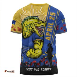 Amazing Aussie Parramatta Eels Anzac Day Lest We Forget Strong Fighting Spirit T-shirt