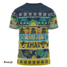 Amazing Aussie North Queensland Cowboys Christmas Aboriginal Custom Indigenous Knitted Ugly Xmas Style  T-shirt