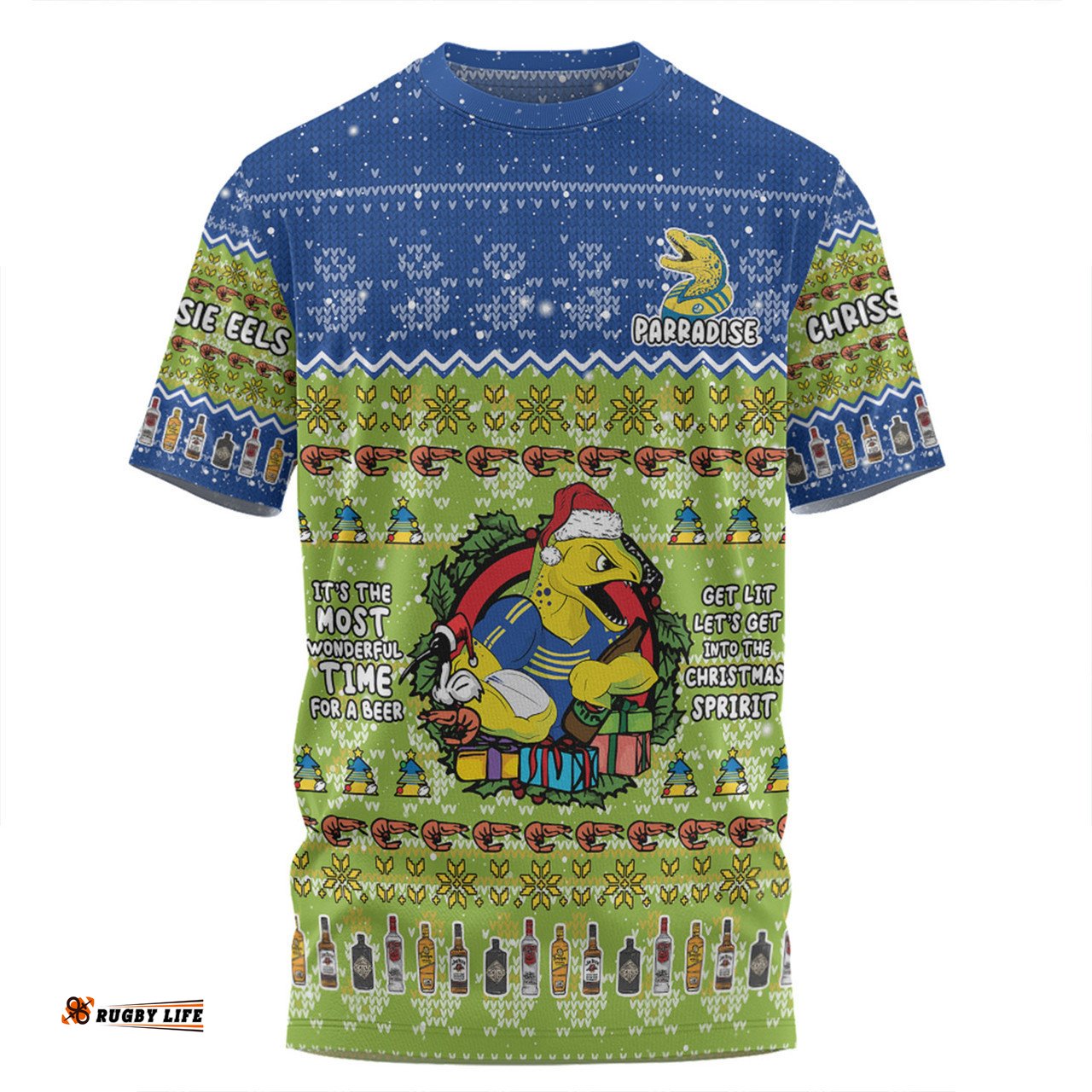 Amazing Aussie Parramatta Eels Christmas Custom Aussie Chrissie Spirit  T-shirt