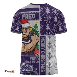 Amazing Aussie Fremantle Merry Christmas Knit Style Festive Spirit T-shirt