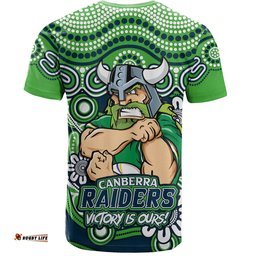 Amazing Aussie Canberra Raiders Aboriginal Inspired Tough Fan Rugby For Life T-shirt