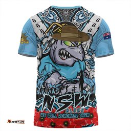 Amazing Aussie New South Wales Blues Ripped Legacy Of The Game The ANZAC Spirit Lives On T-shirt