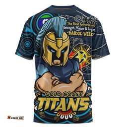 Amazing Aussie Gold Coast Titans Spirit Of NAIDOC Series T-shirt