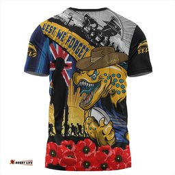 Amazing Aussie Parramatta Eels United In Spirit Anzac Day Tribute T-shirt