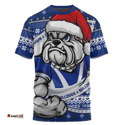 Amazing Aussie Canterbury Bankstown Bulldogs Ugly Knit Style For Christmas Game Fans T-shirt