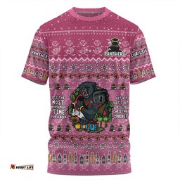 Amazing Aussie Penrith Panthers Christmas Custom Aussie Chrissie Spirit (Pink) T-shirt