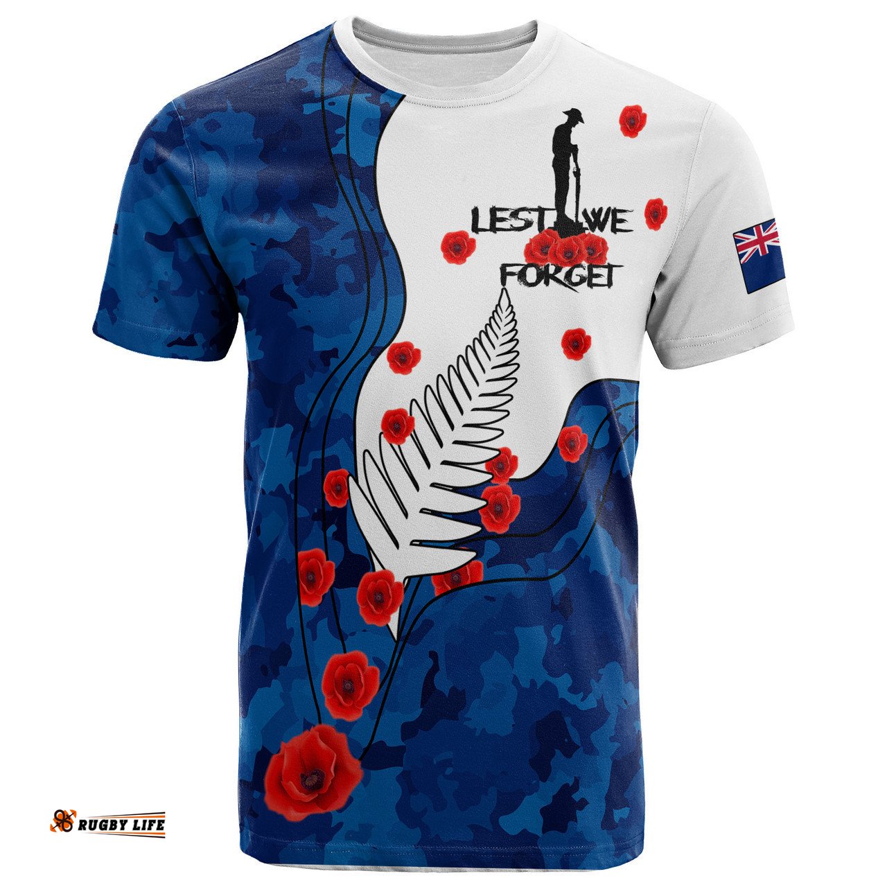 Amazing Aussie New Zealand Anzac Day Lest We Forget Military Patterns T-shirt