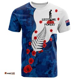 Amazing Aussie New Zealand Anzac Day Lest We Forget Military Patterns T-shirt