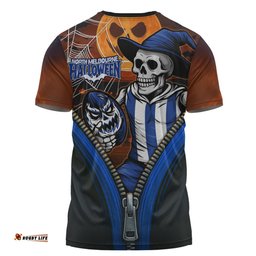 Amazing Aussie North Melbourne Halloween Night Reaper Zipper T-shirt