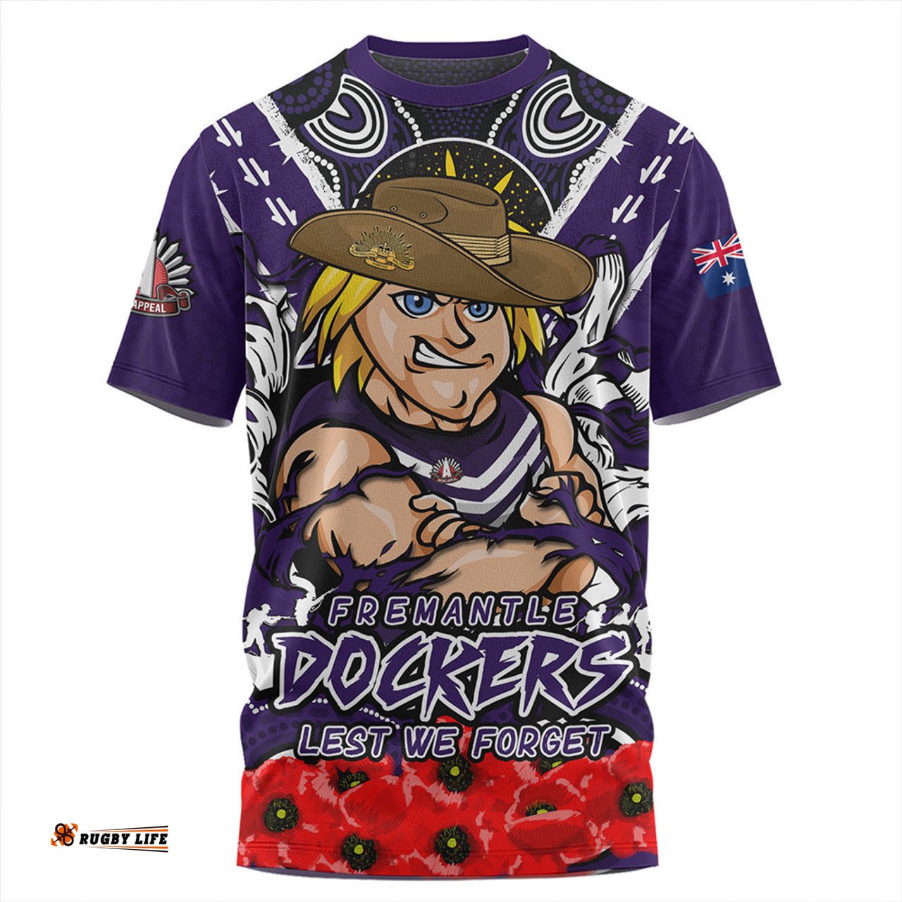 Amazing Aussie Fremantle Ripped Legacy Of The Game The ANZAC Spirit Lives On T-shirt