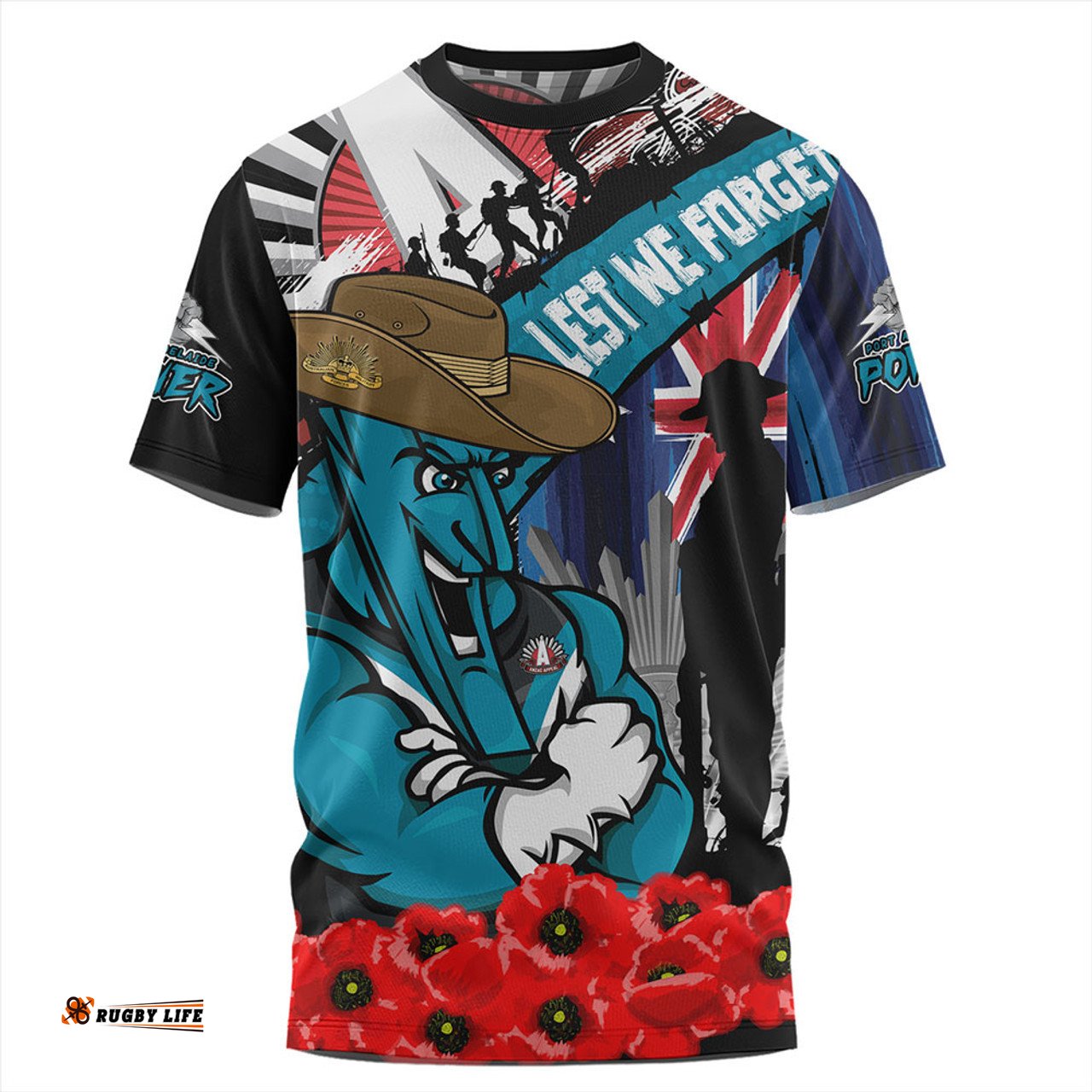 Amazing Aussie Port Adelaide Anzac Day Honor United In Spirit T-shirt