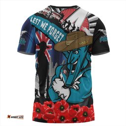 Amazing Aussie Port Adelaide Anzac Day Honor United In Spirit T-shirt