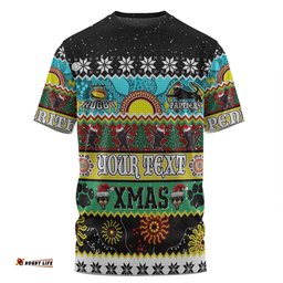 Amazing Aussie Penrith Panthers Christmas Aboriginal Custom Indigenous Knitted Ugly Xmas Style  T-shirt