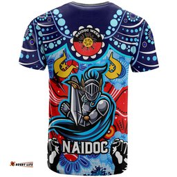 Amazing Aussie Newcastle Knights Naidoc Custom Torres Strait with Aboriginal Inspired  T-shirt