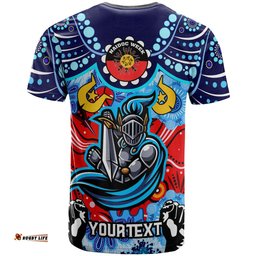 Amazing Aussie Newcastle Knights Naidoc Custom Torres Strait with Aboriginal Inspired  T-shirt
