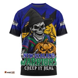 Amazing Aussie New Zealand Warriors Dark Moon Rugby Halloween Battle Edition T-shirt