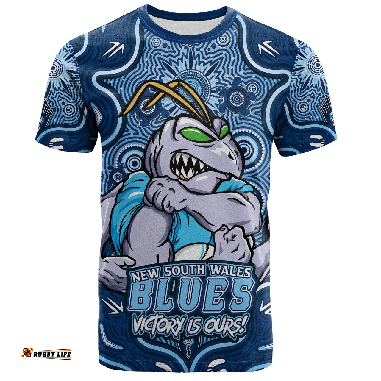 Amazing Aussie New South Wales Blues Aboriginal Pattern Inspired Victory Is Ours T-shirt