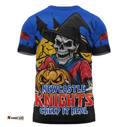 Amazing Aussie Newcastle Knights Dark Moon Rugby Halloween Battle Edition T-shirt