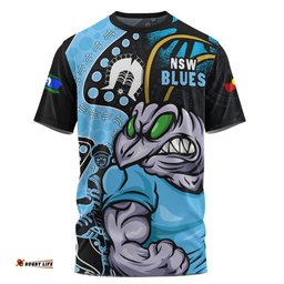Amazing Aussie New South Wales Blues NAIDOC Indigenous Warrior Spirit T-shirt