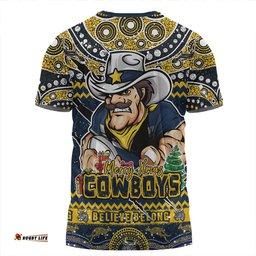 Amazing Aussie North Queensland Cowboys Aboriginal Xmas Special Ugly Christmas Style T-shirt