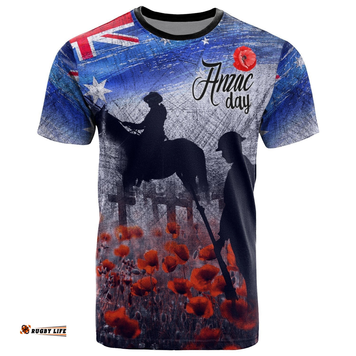 anzac day t shirts lest we forget vintage poppies