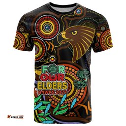 hawks football aboriginal art t shirt naidoc indigenous tribal