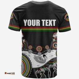 custom personalised panthers rugby t shirt aboriginal 2023 black style