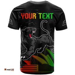 personalised nrl panthers australia day t shirt proud of our boys black