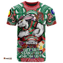 Amazing Aussie South Sydney Rabbitohs T-Shirt - Custom Souths Super Bunny Naidoc Week For Our Elders Aboriginal Inspired T-shirt