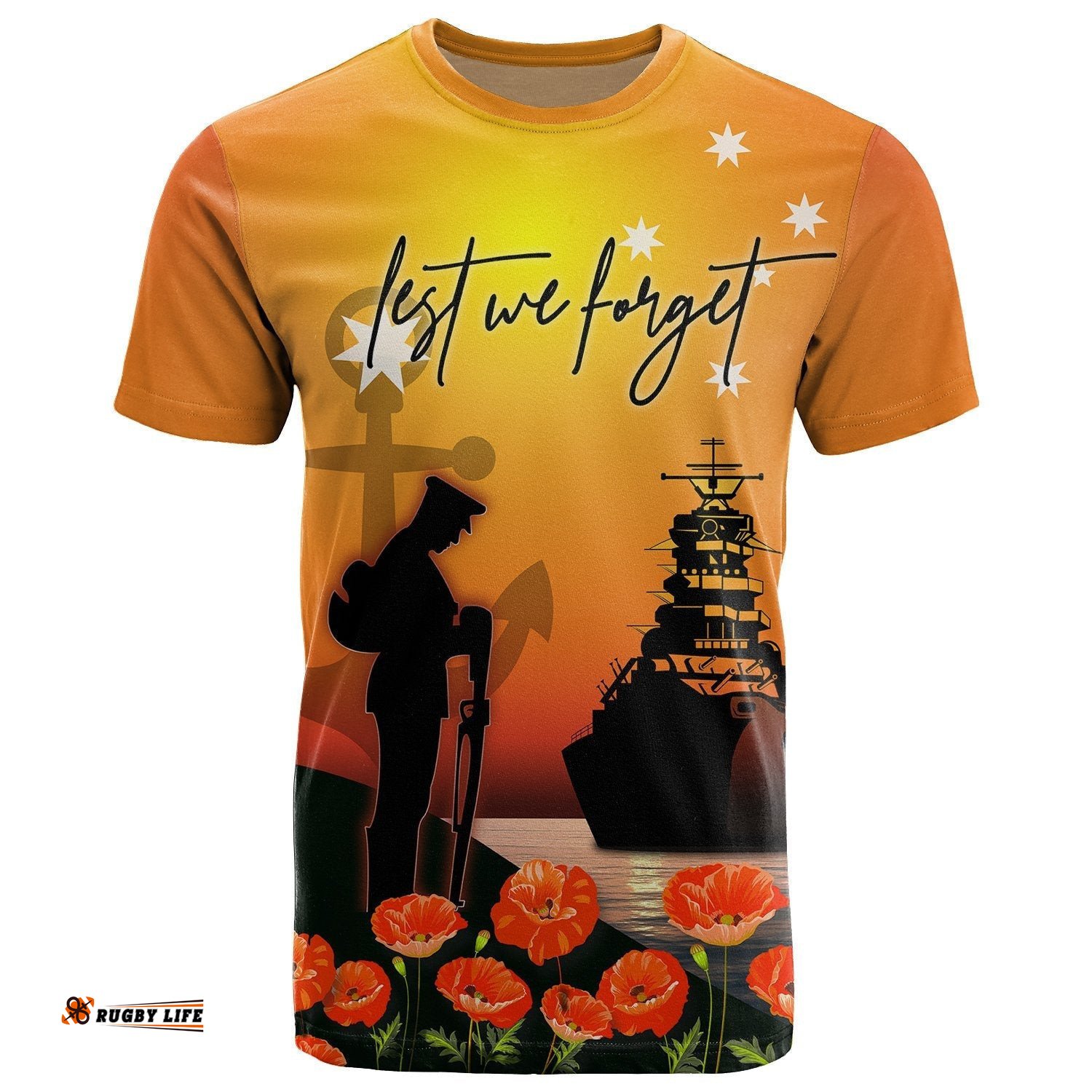 anzac t shirt australian navy anzac