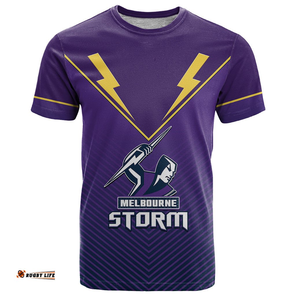 custom text and number storm rugby 2023 t shirt purple sporty go storm