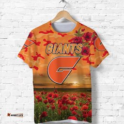 greater western sydney giants anzac t shirt poppy vibes