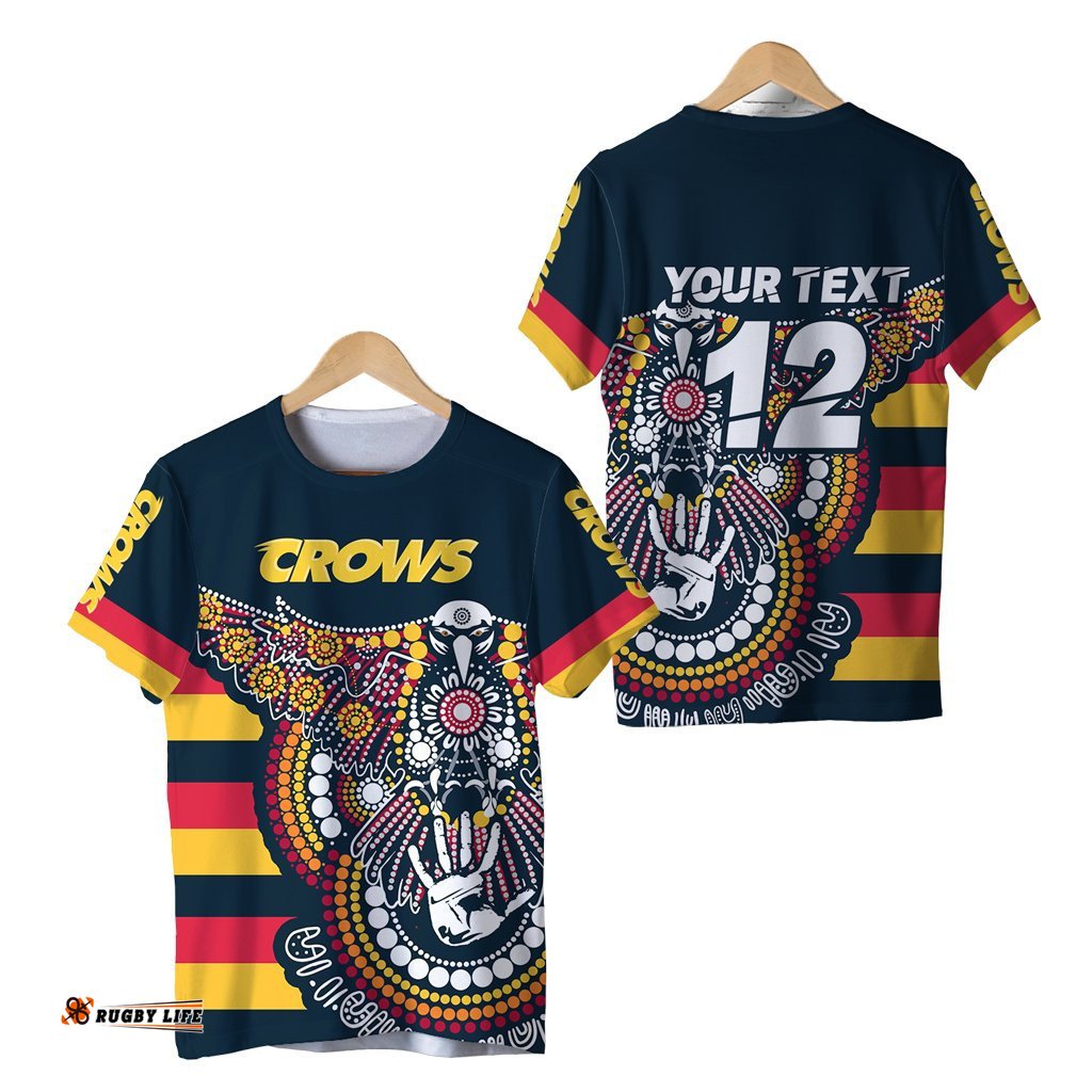 custom personalised adelaide t shirt crows aboriginal sport style